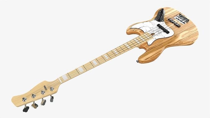 Bass guitar electric 4-string 01 v2 3D model 3