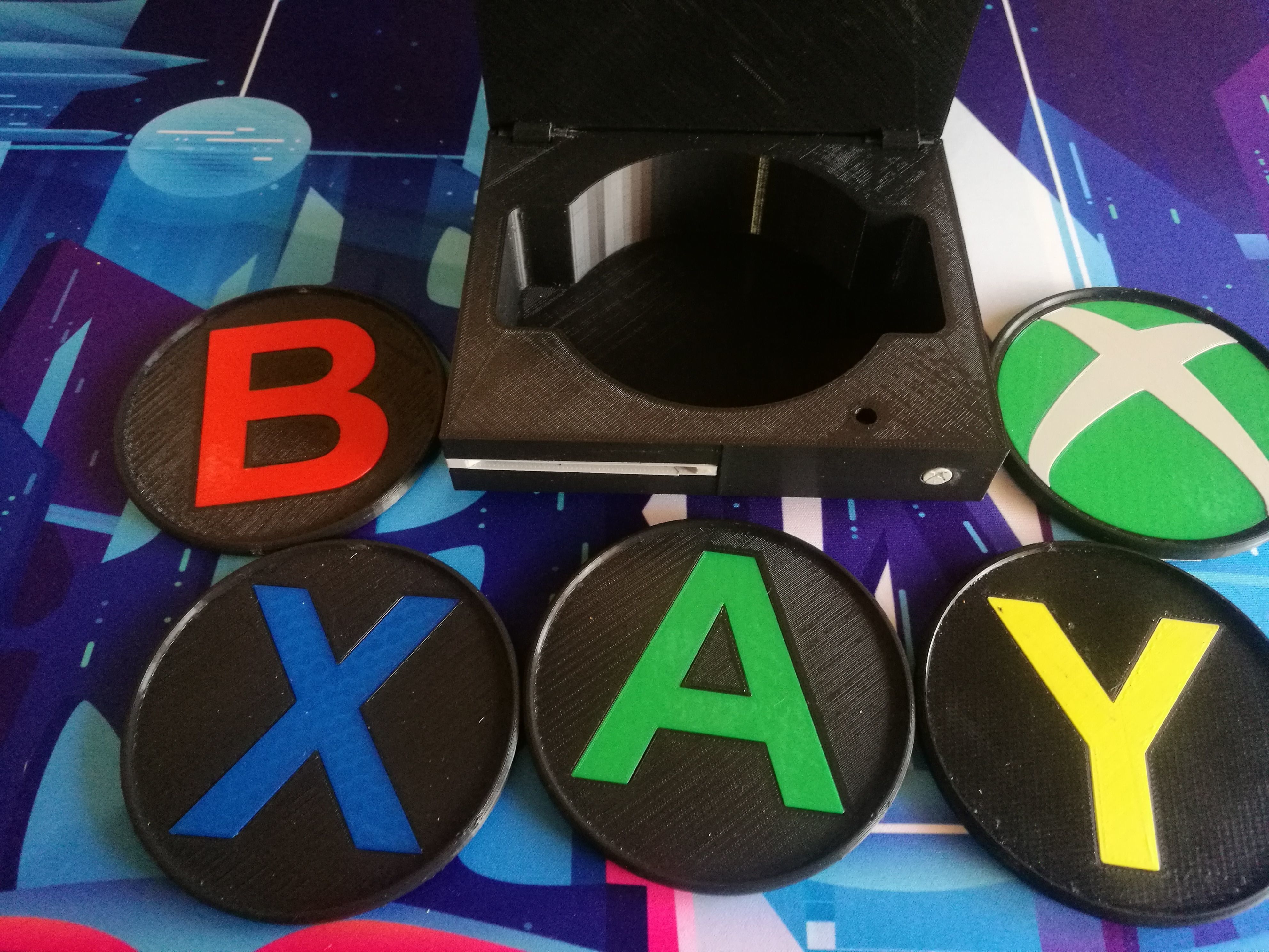 XBOX coasters and  mini console coaster holder  3D print model_3