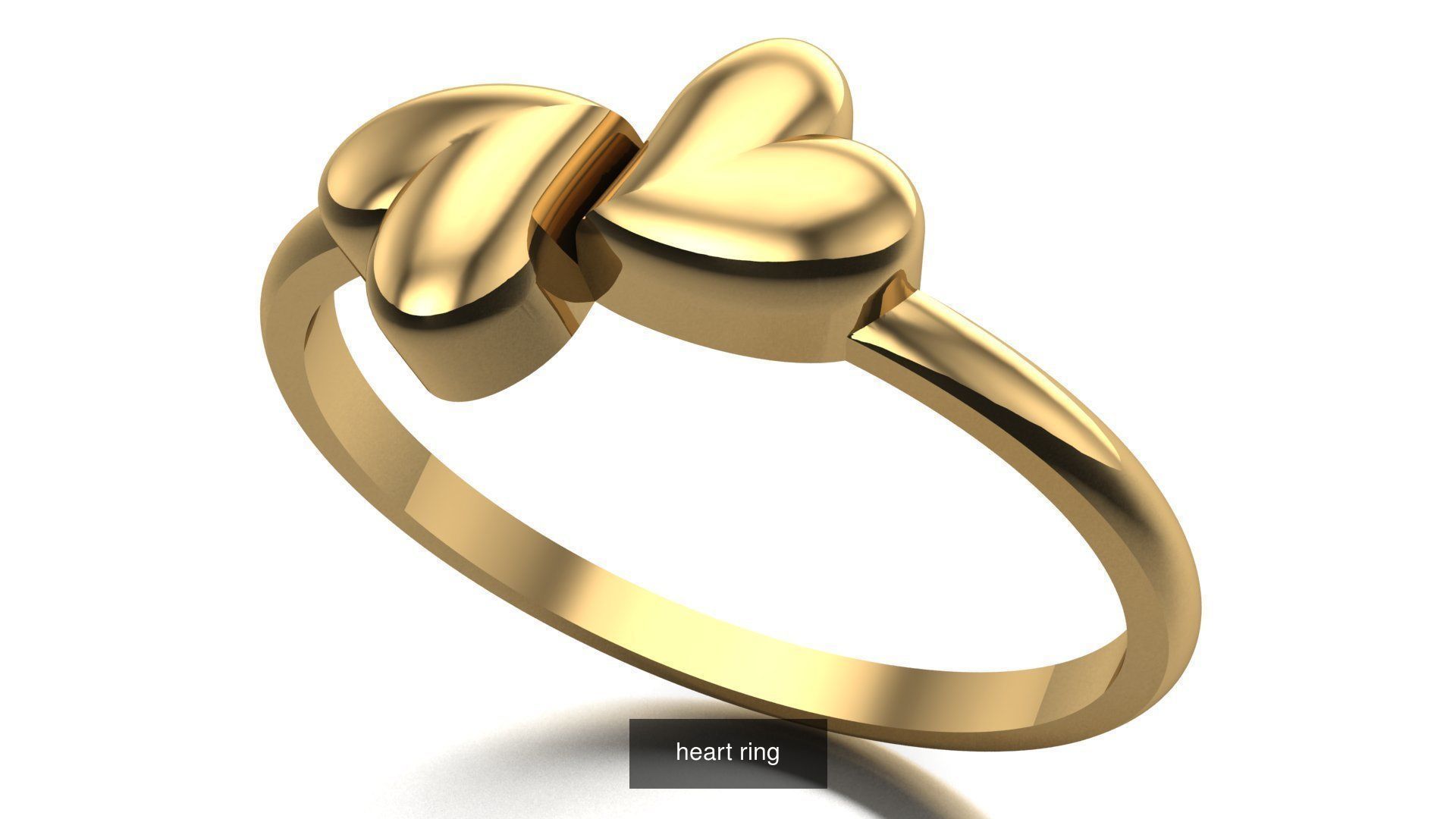 heart collection shaped gold ring with diamonds _3