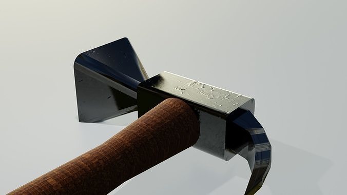 Hammer 3D model axe Free low-poly 3D model