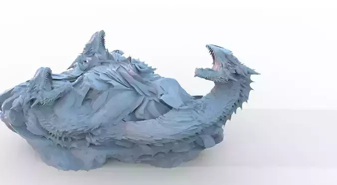 Dragons dying model stand 3D model