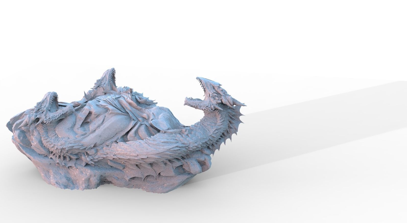 Dragons dying model stand 3D model_1