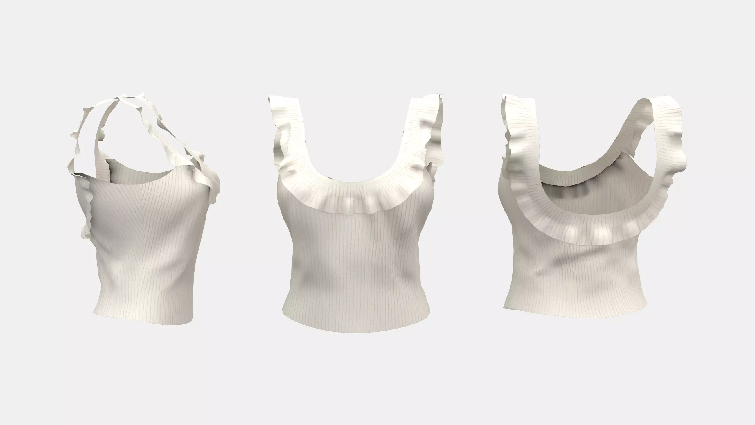  Female Top Low-poly 3D model_0