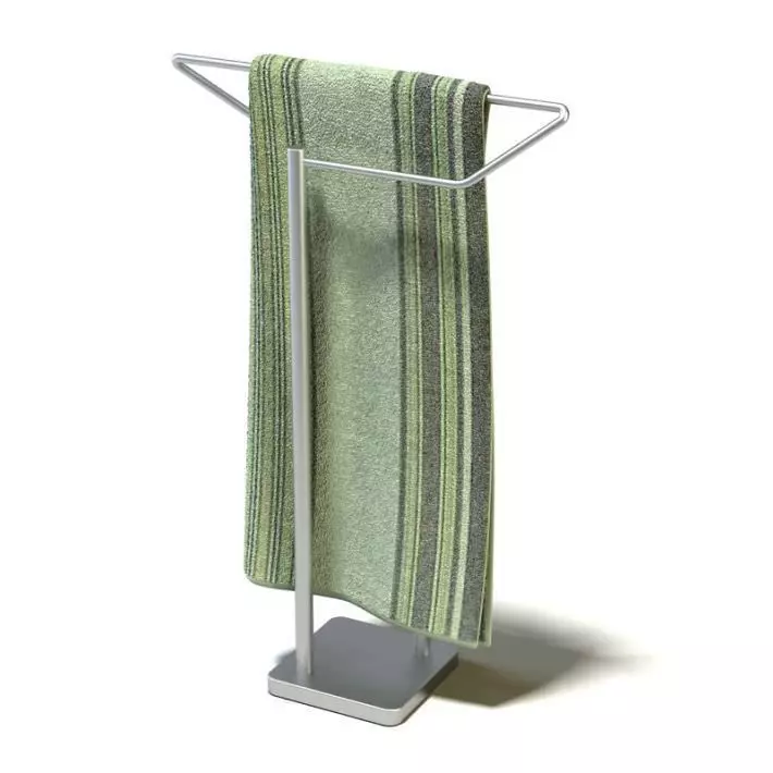 Tall Metal Towel Wrack 3D model_0