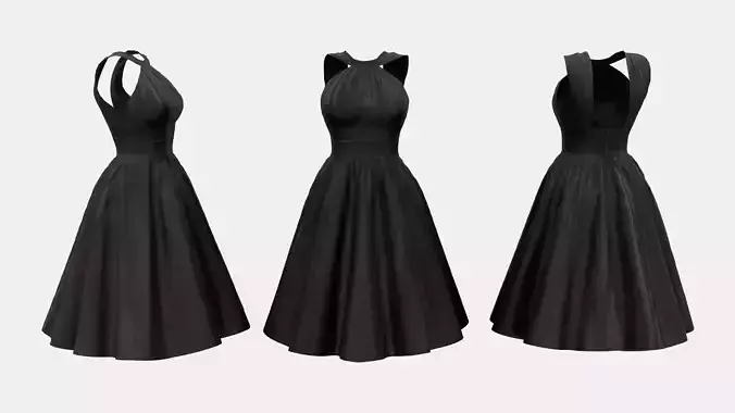 Retro Halter Dress V2