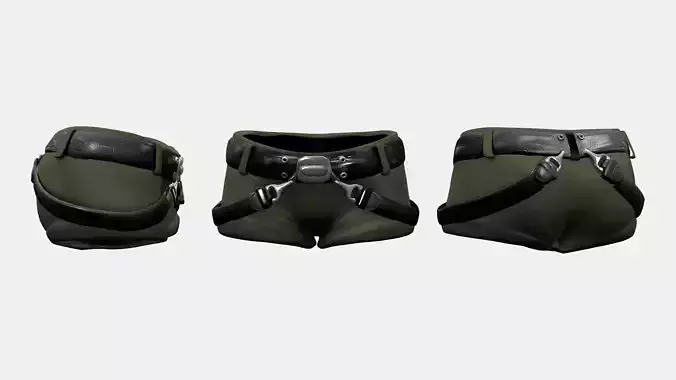 Female Combat Shorts with Belt and Suspenders