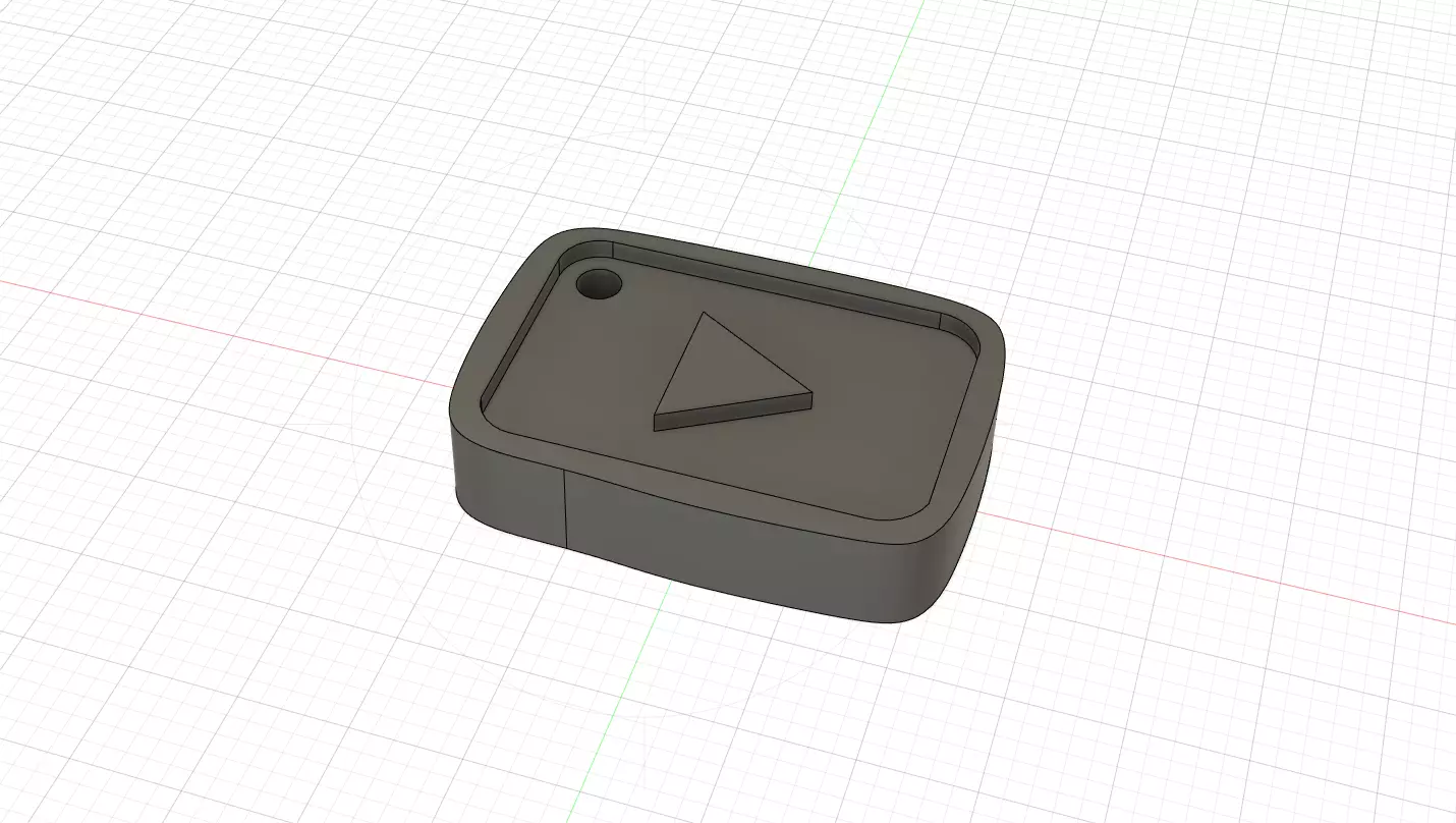 Youtube Keychain 3D print model