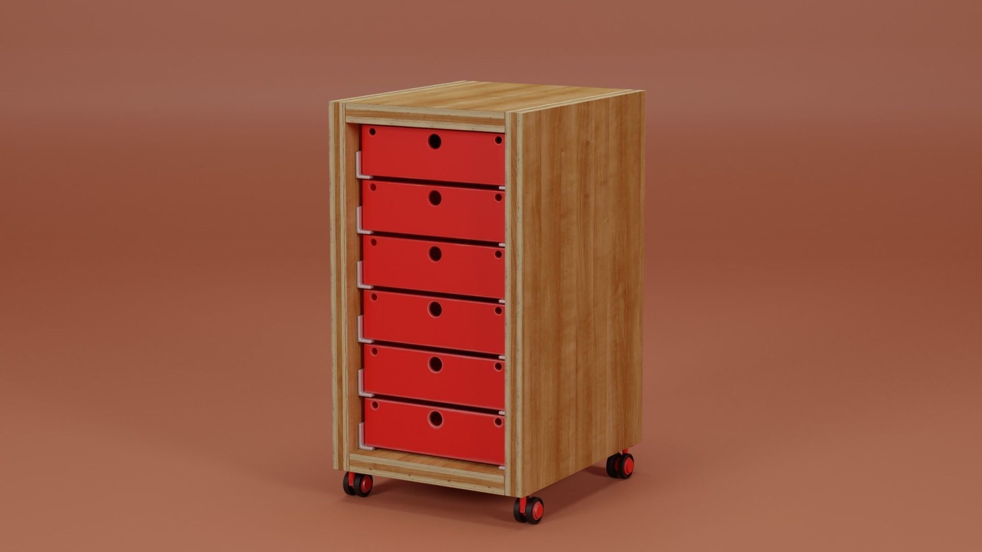 Stroller Drawers 33x39x56  Low-poly 3D model_2