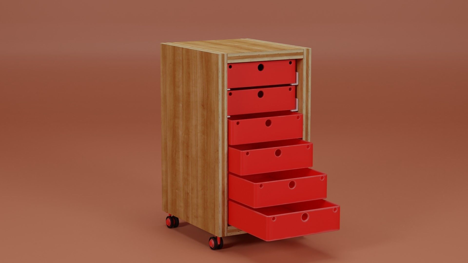 Stroller Drawers 33x39x56  Low-poly 3D model_3