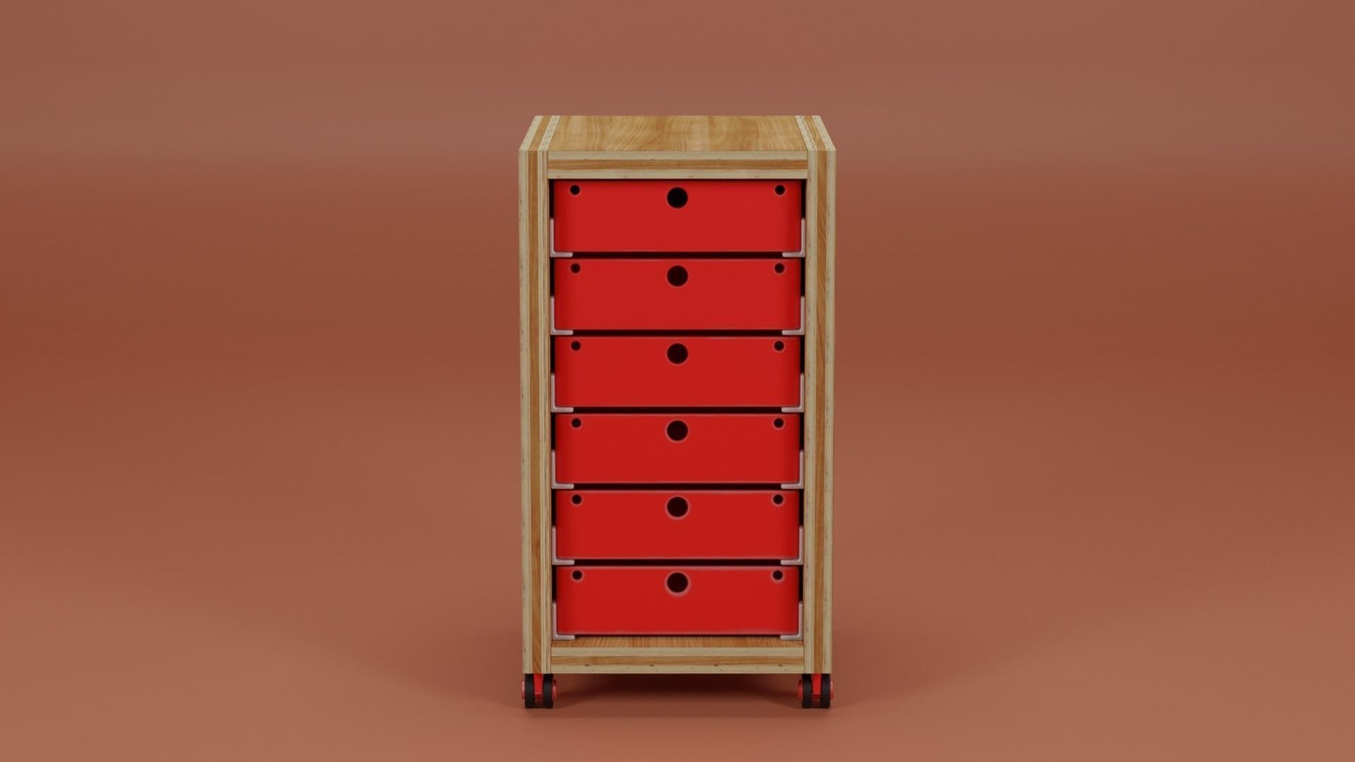 Stroller Drawers 33x39x56  Low-poly 3D model_1