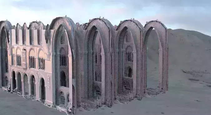 Cathedral interior sketchy taller longer