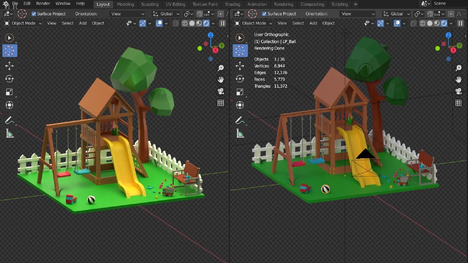 Playground Room 8 Low-poly 3D model_7