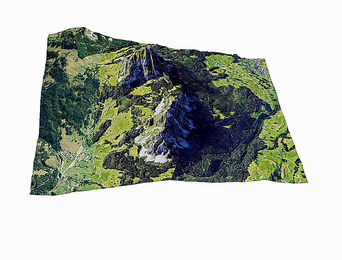 Swiss Alps Mountain Low-poly 3D model_7