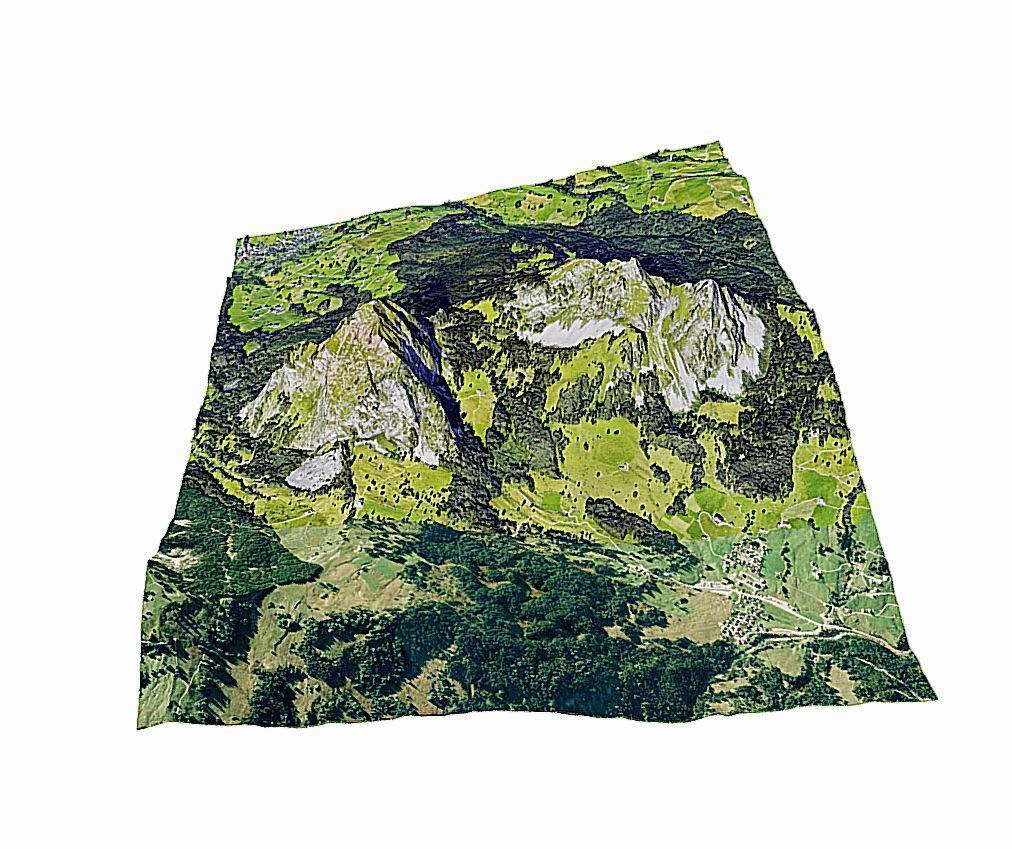 Swiss Alps Mountain Low-poly 3D model_3