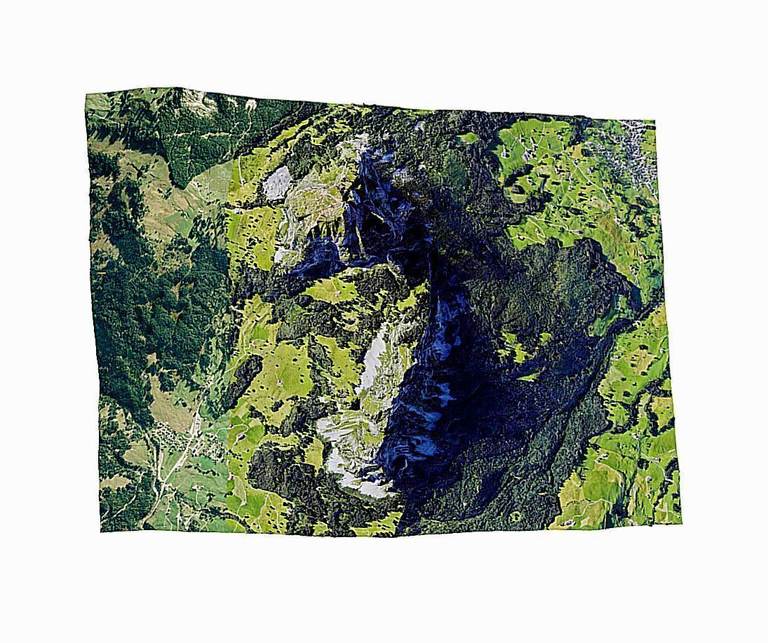 Swiss Alps Mountain Low-poly 3D model_2