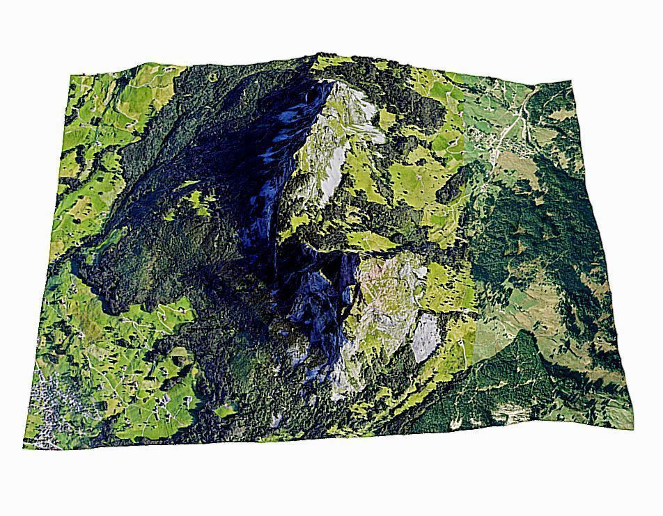 Swiss Alps Mountain Low-poly 3D model_6