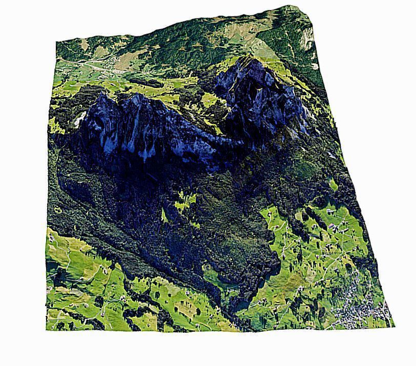 Swiss Alps Mountain Low-poly 3D model_5