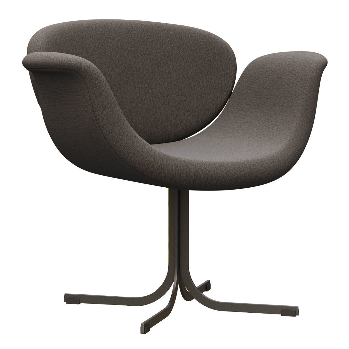 Tulip Midi chair cross-base by Artifort  Low-poly 3D model_3