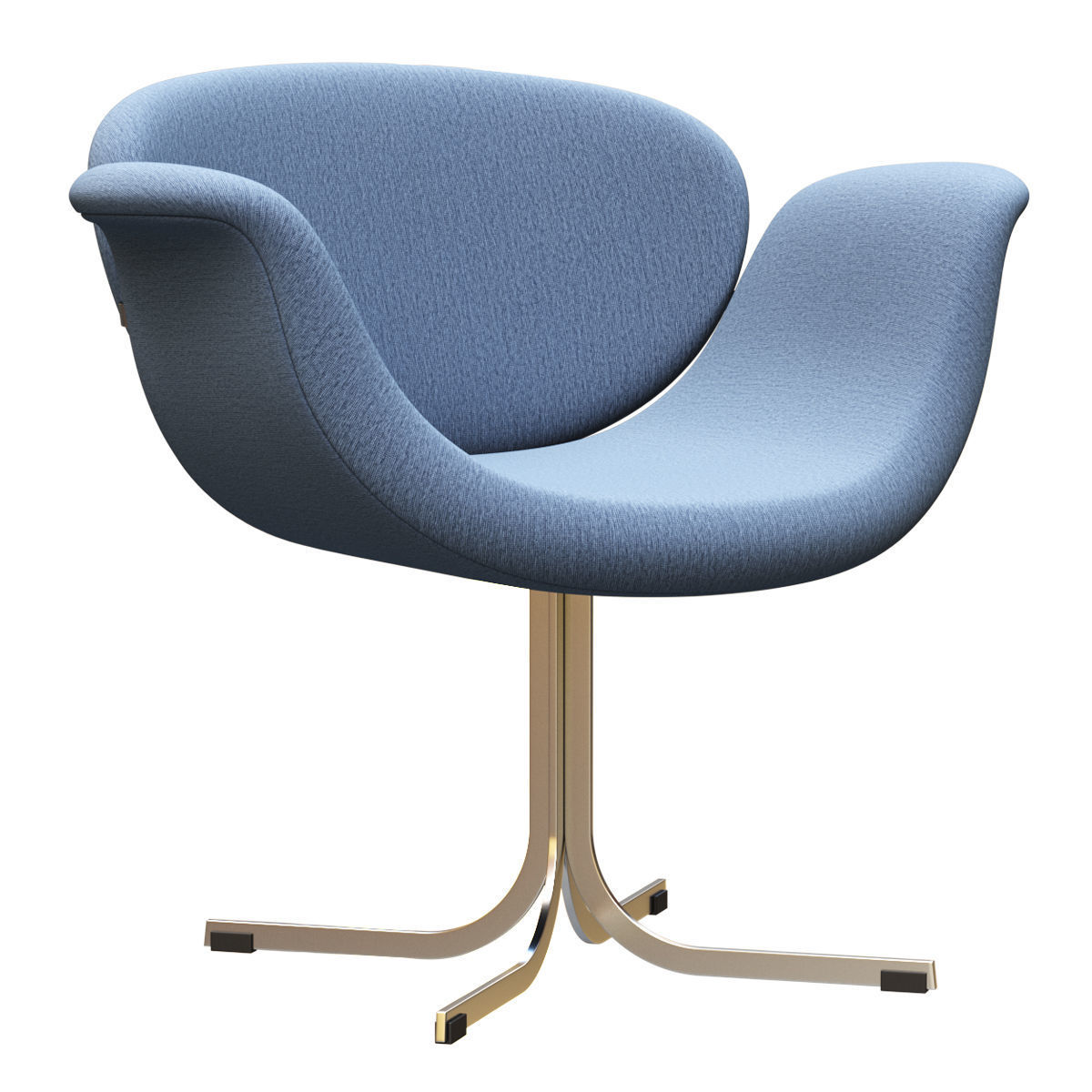 Tulip Midi chair cross-base by Artifort  Low-poly 3D model_1