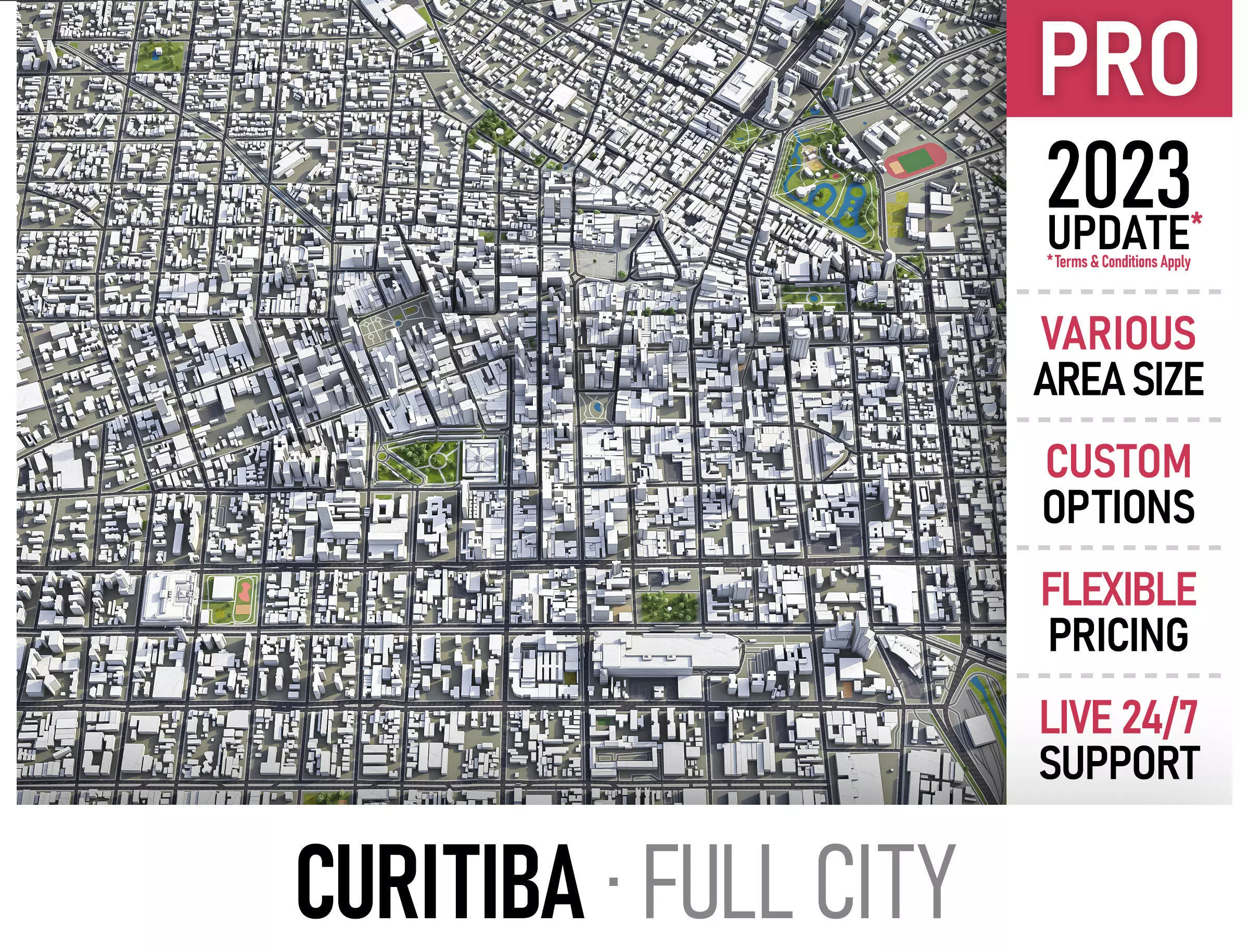 Curitiba Low-poly 3D model_0