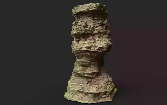 Desert Cliff 21-1 Low-poly 3D model