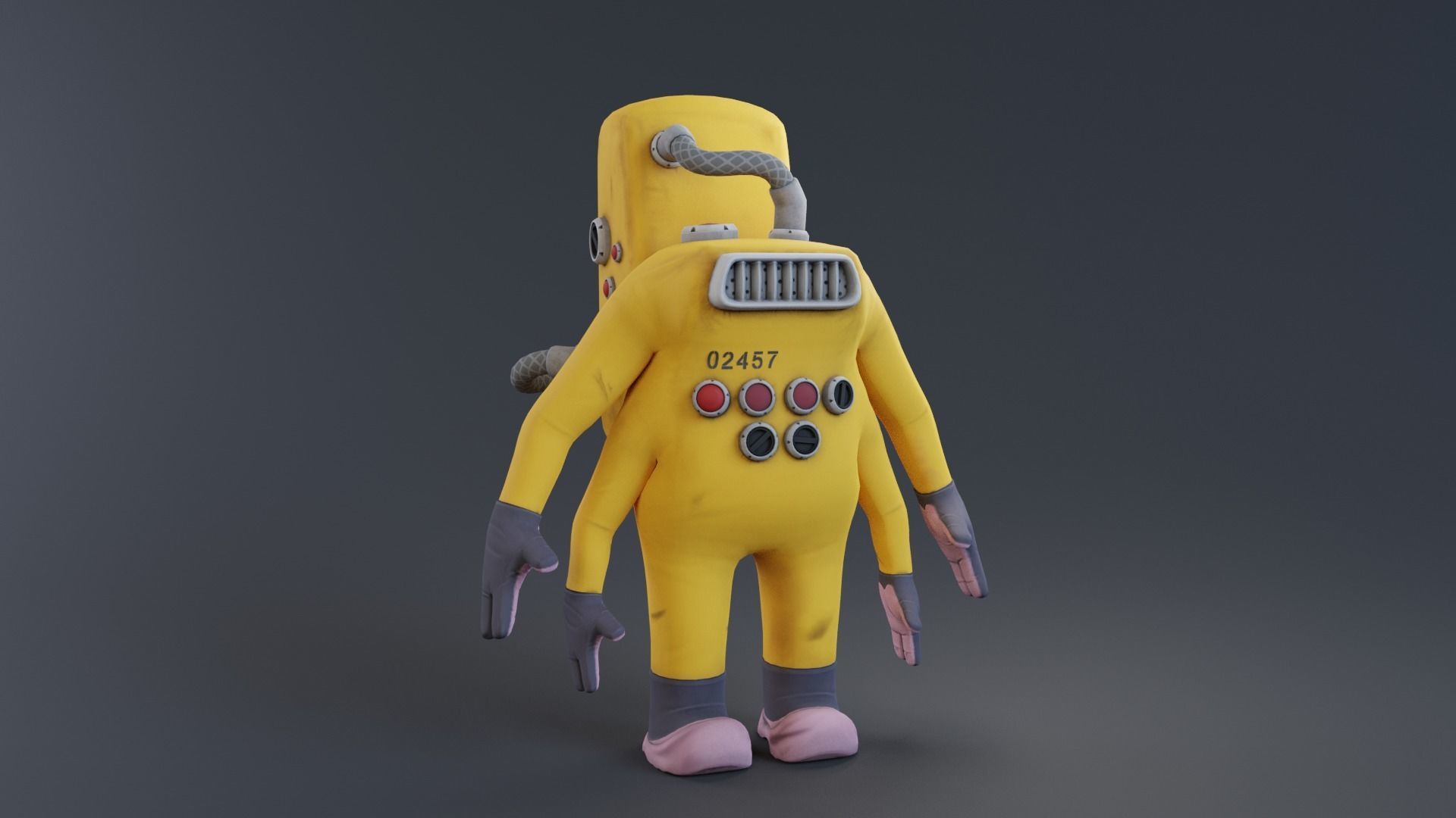 Monster inc - CDA agent 3 rigged 3D model_9