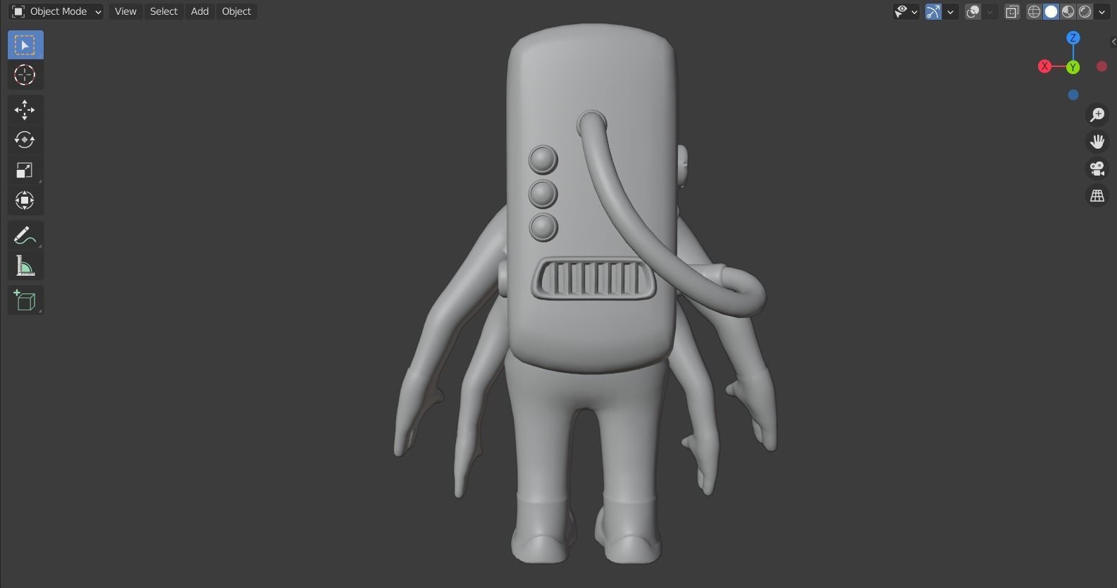 Monster inc - CDA agent 3 rigged 3D model_7
