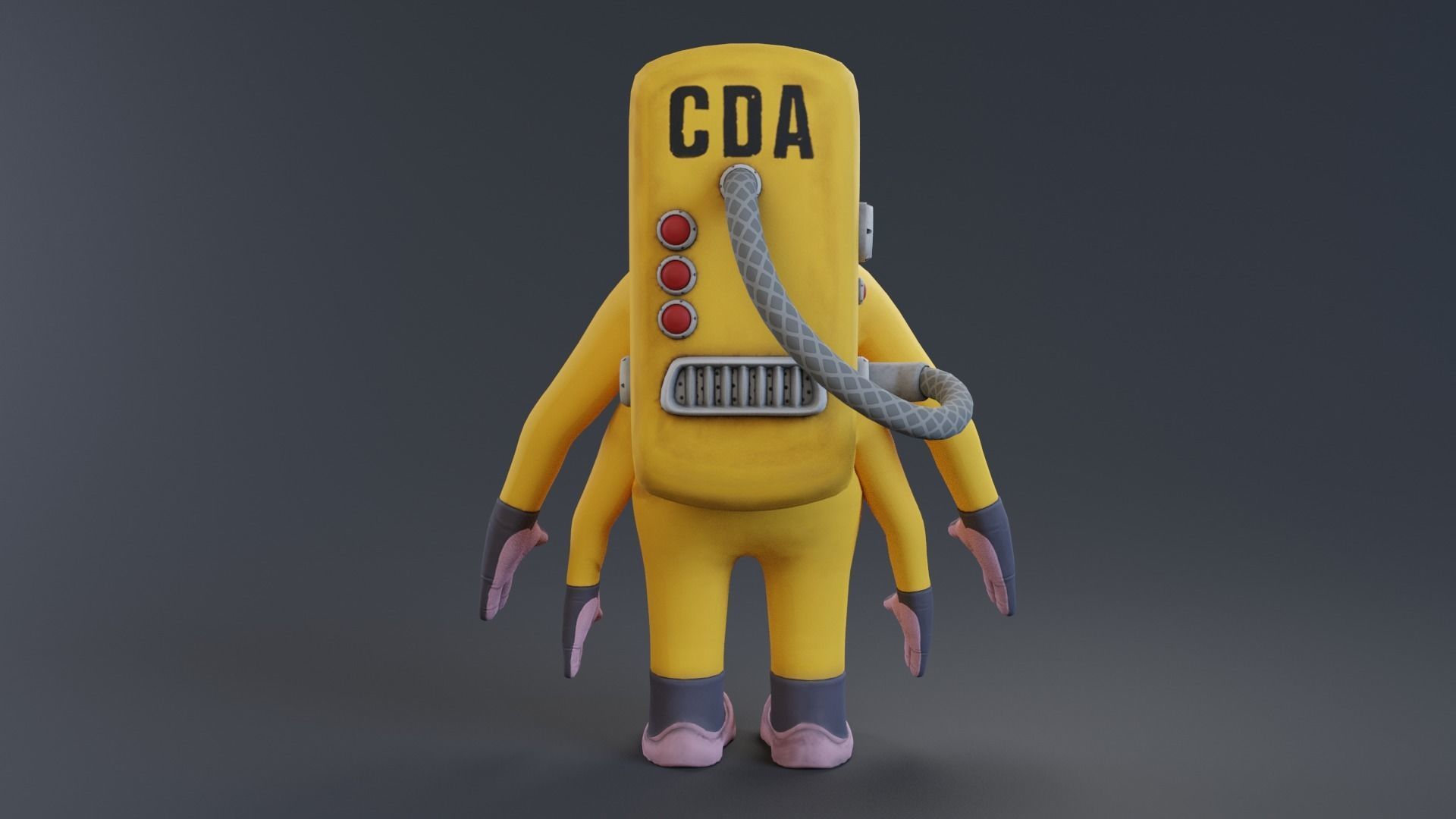 Monster inc - CDA agent 3 rigged 3D model_6
