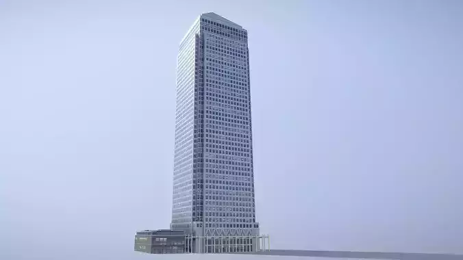  London One Canada Square Low-poly 3D model