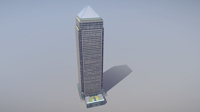 London One Canada Square Low-poly 3D model 5