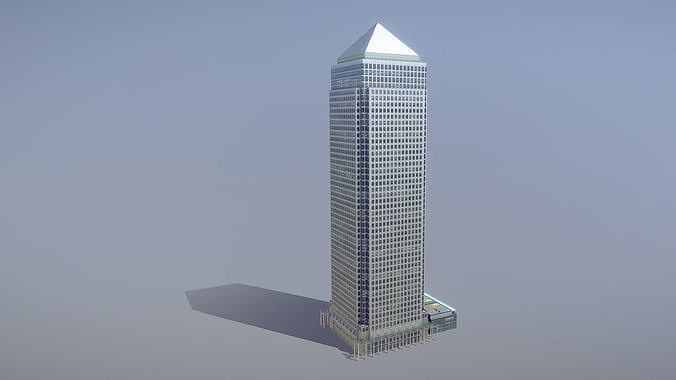 London One Canada Square Low-poly 3D model 3