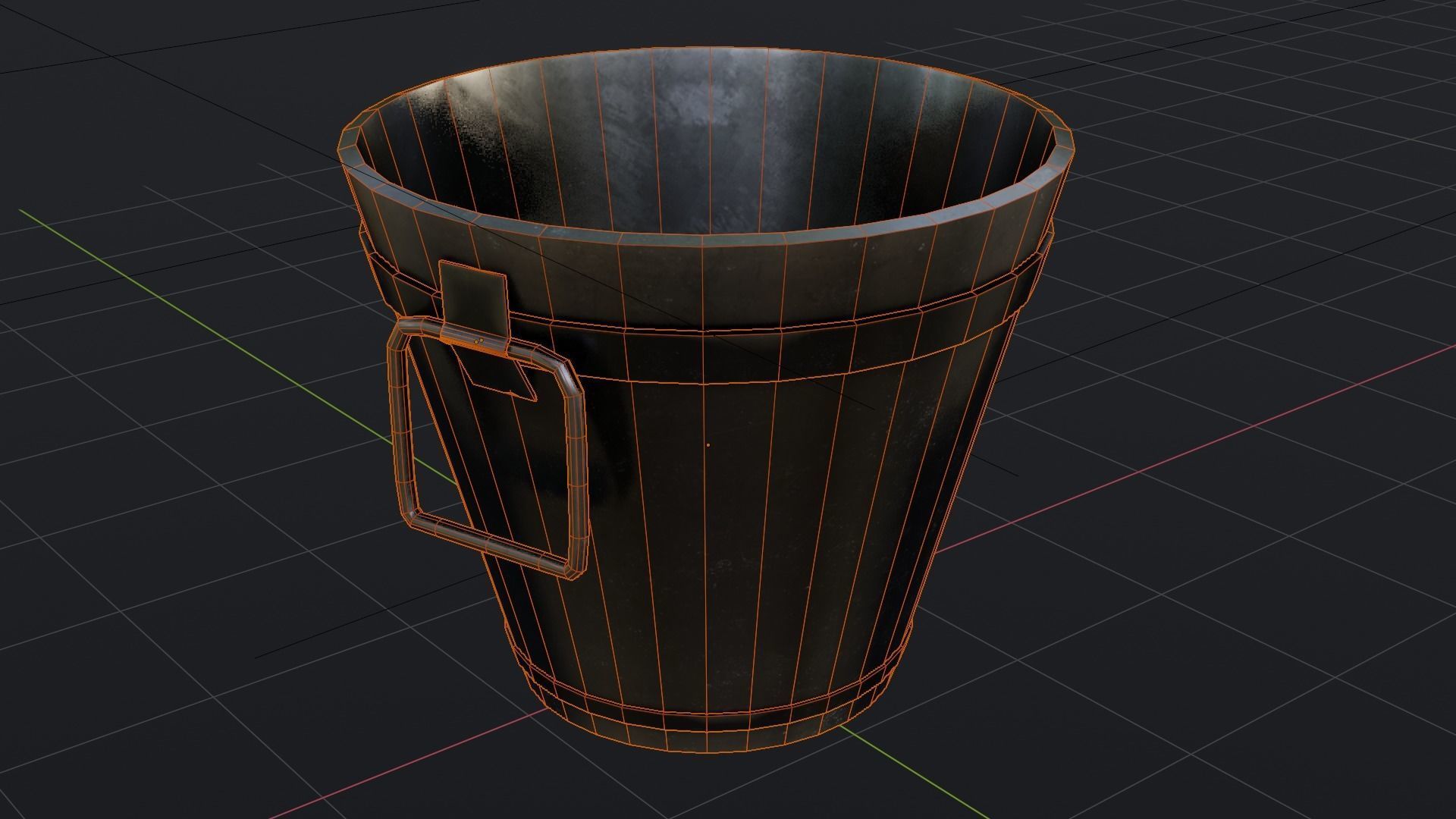 AQUARIUS Game Ready - Low Poly 3D Model metal cup Low-poly 3D model_1