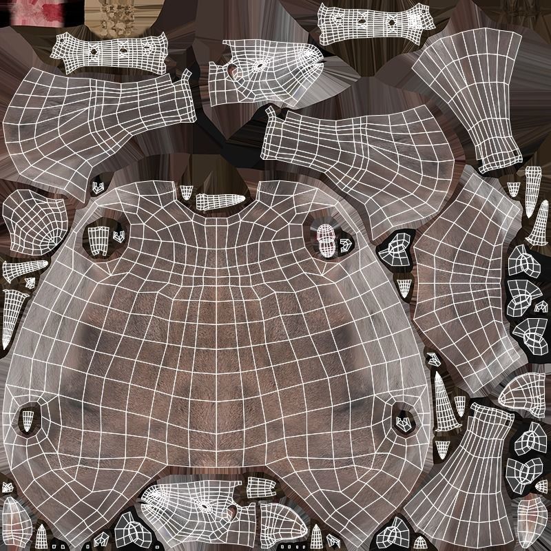 Animated Lowpoly Fur Deer Stag   Low-poly 3D model_55