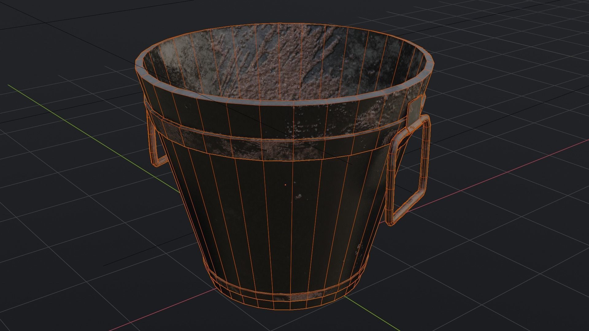 AQUARIUS Game Ready - Low Poly 3D Model bucket Low-poly 3D model_1