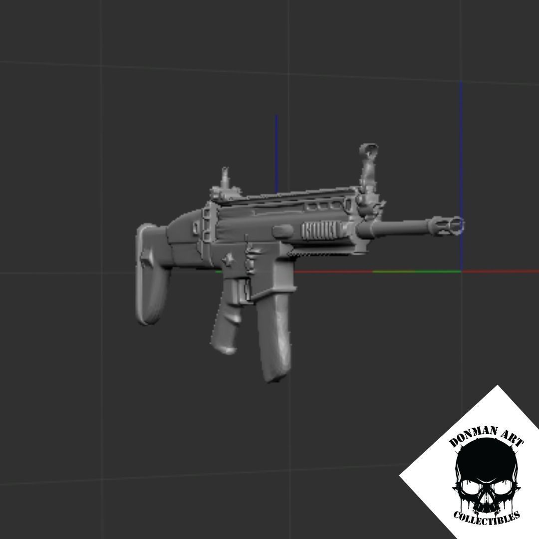 SCAR L FOR 6 INCH ACTION FIGURES 3D print model_2