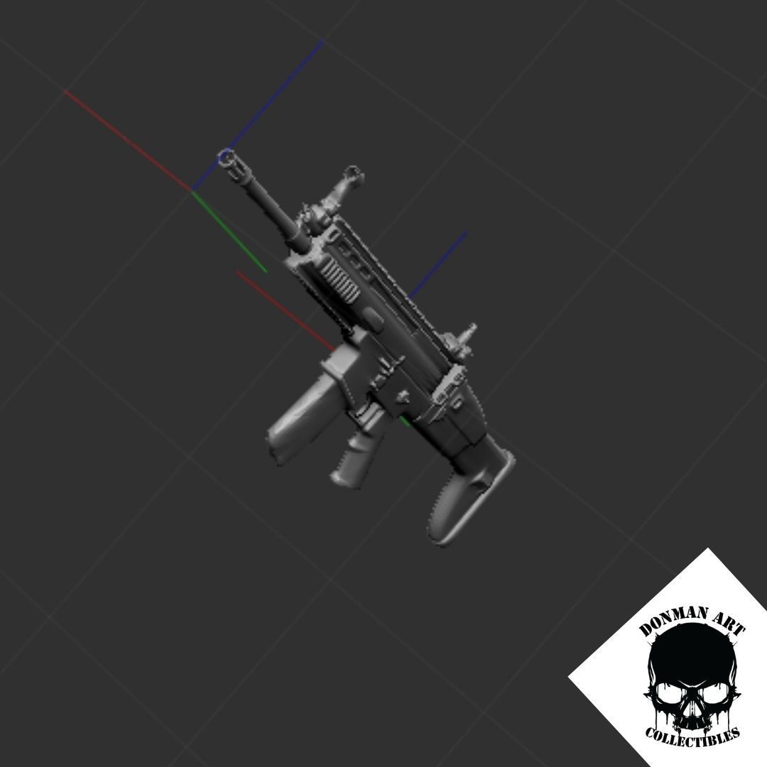 SCAR L FOR 6 INCH ACTION FIGURES 3D print model_10
