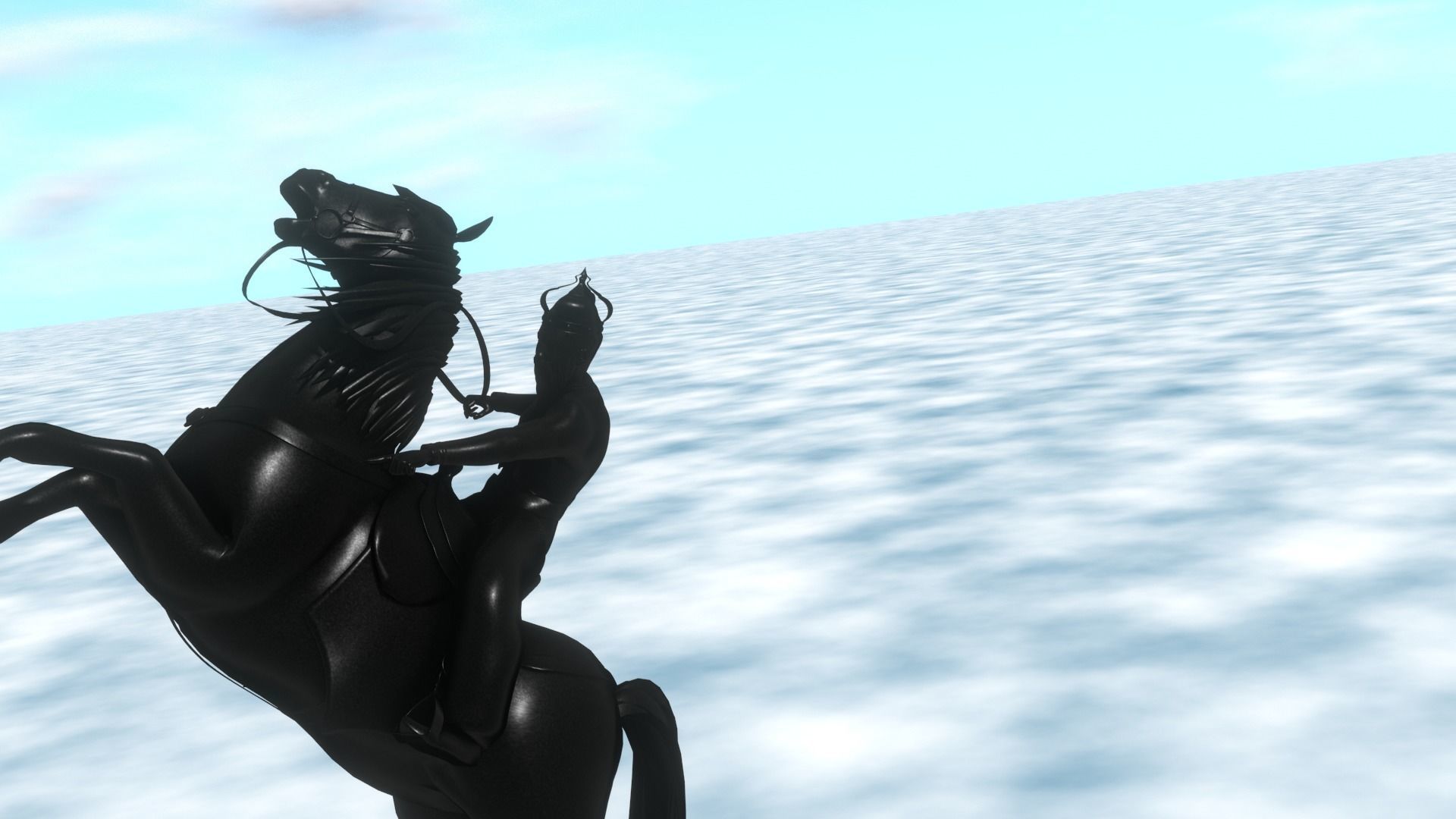 Rider Statue 3D model_19