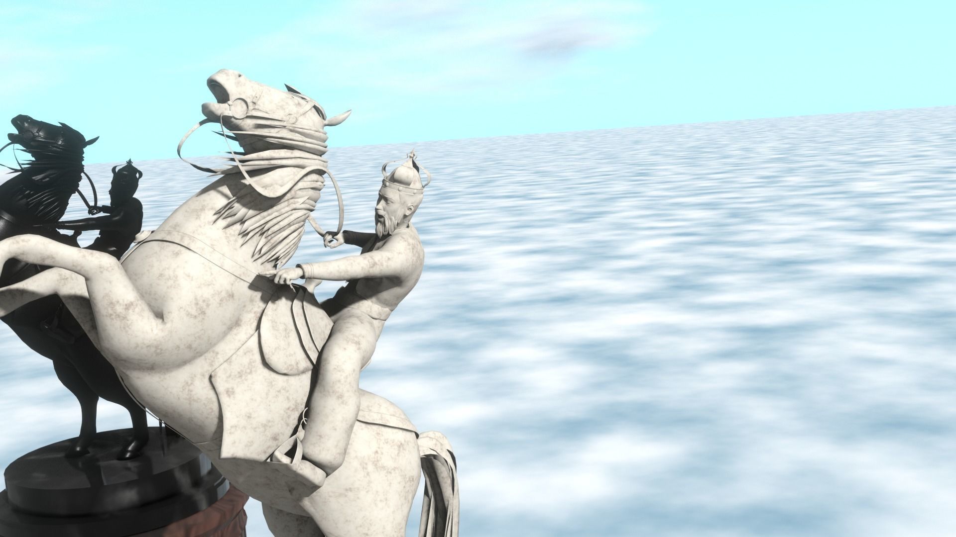 Rider Statue 3D model_17