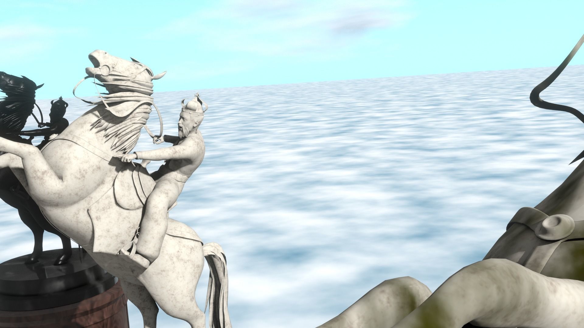 Rider Statue 3D model_18