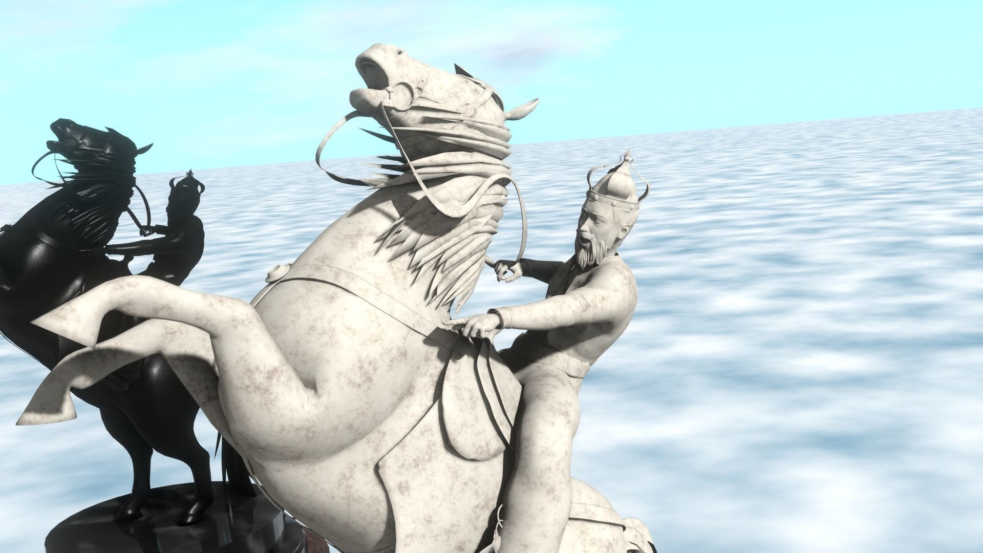 Rider Statue 3D model_25