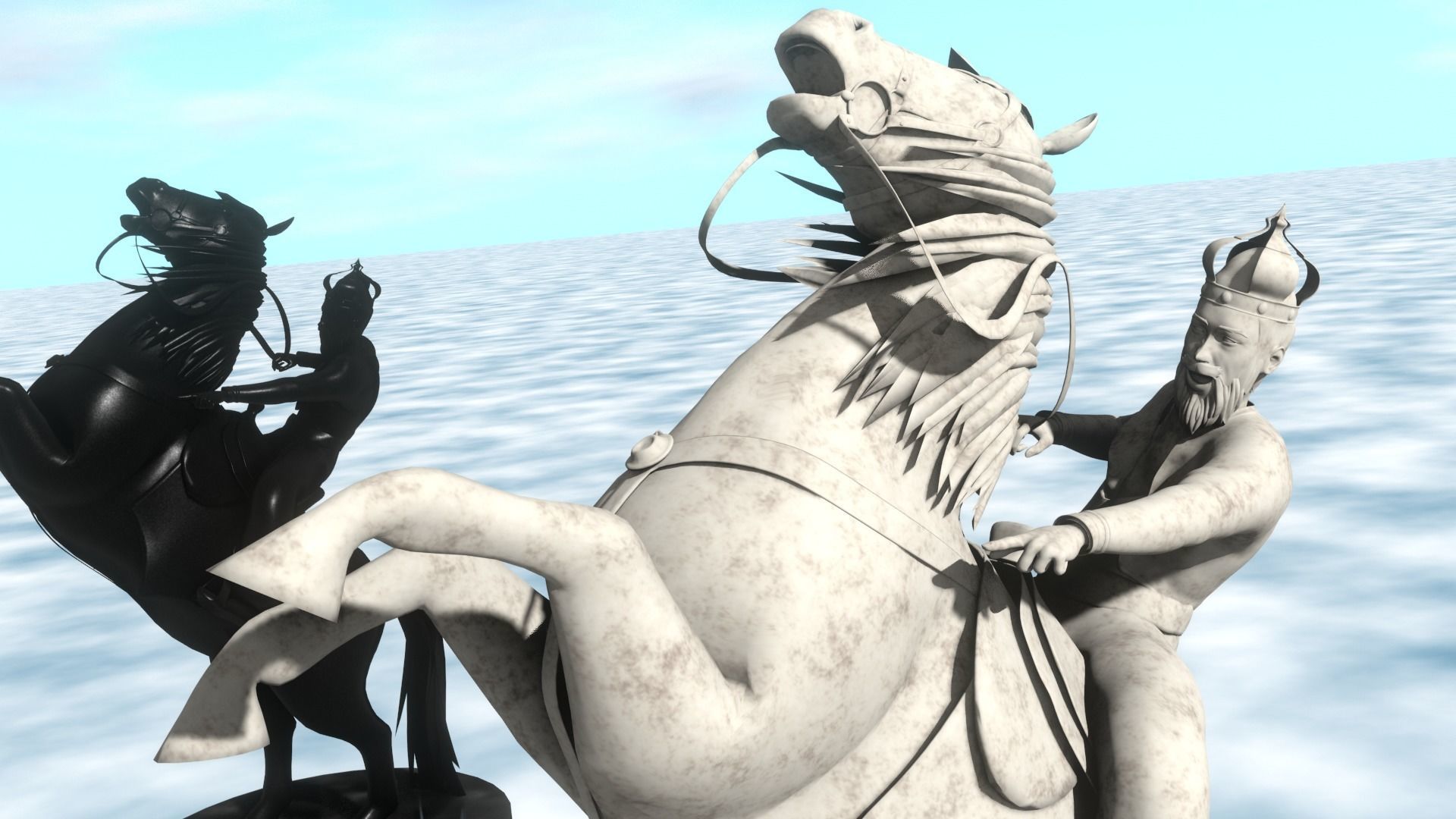 Rider Statue 3D model_20
