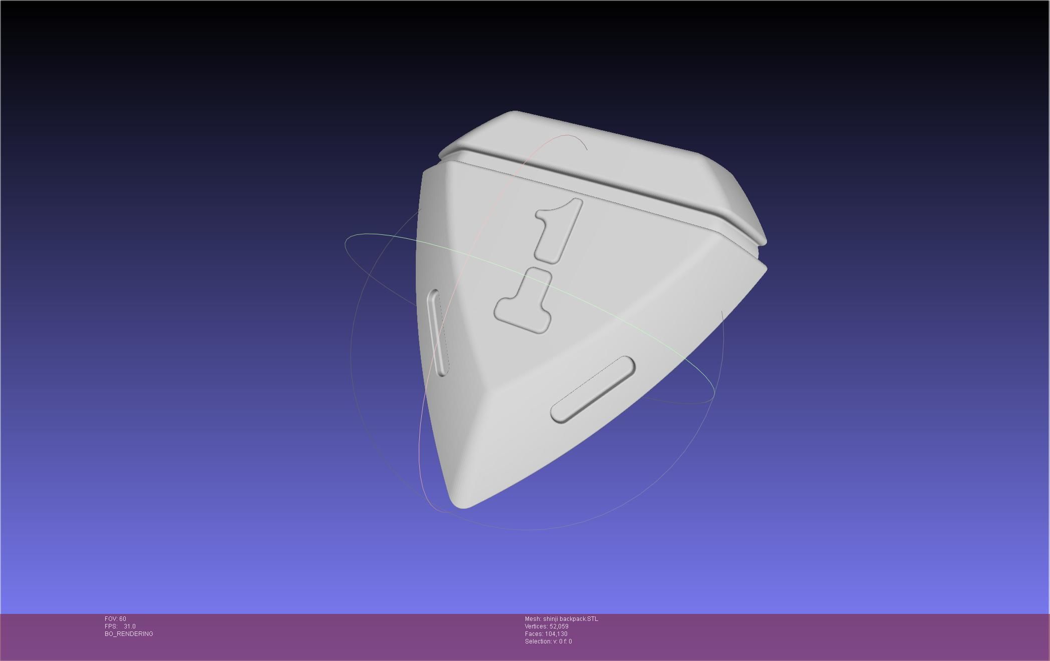 Evangelion Rebuild Shinji Backpack 3D print model_1