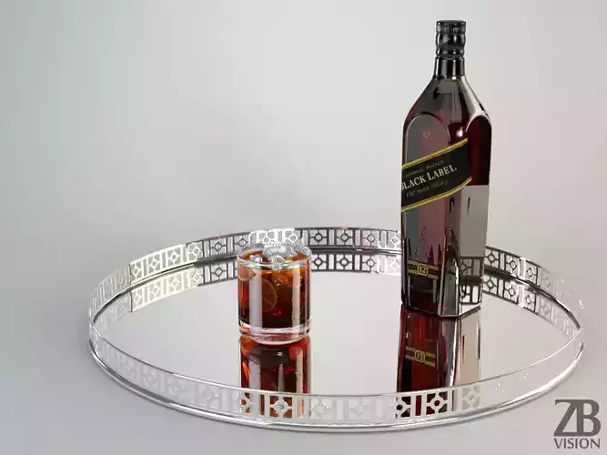 Round Mirror Tray 3D model