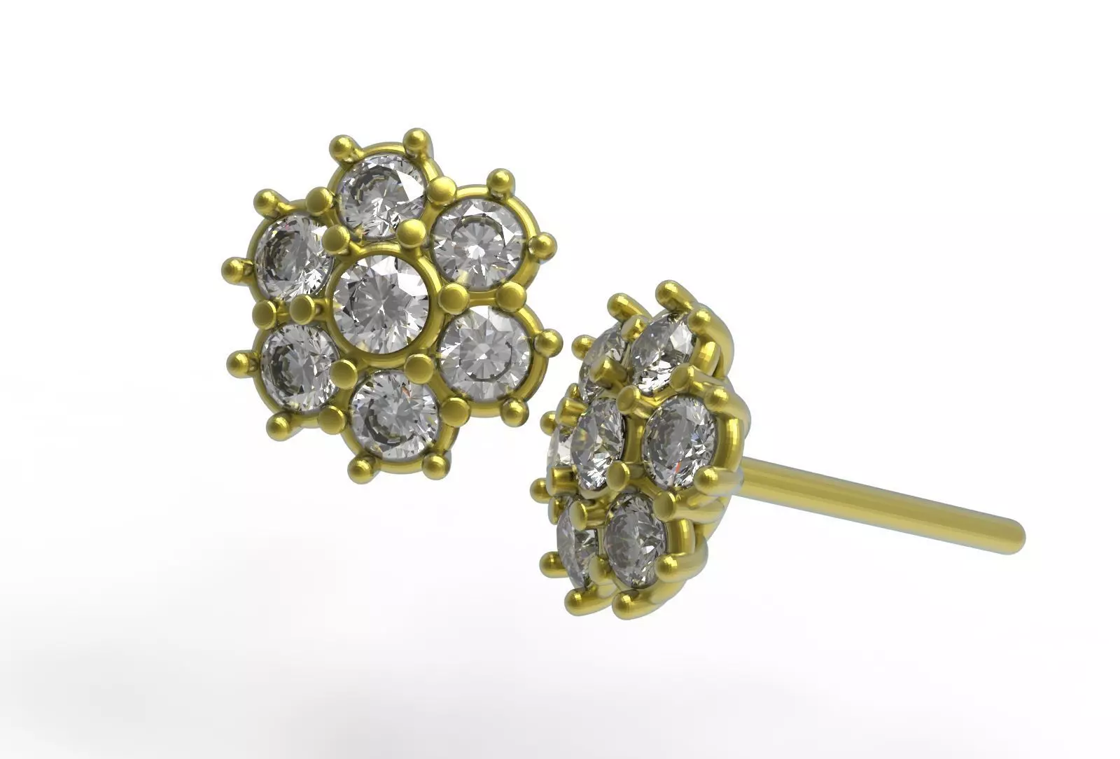 flower earing 3D print model