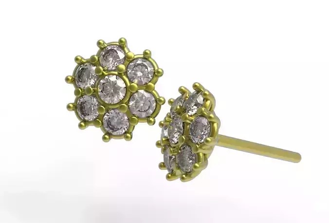 flower earing 3D print model