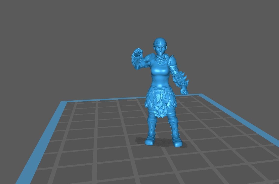 Fantasy Football Female complete team 01 3D print model_5