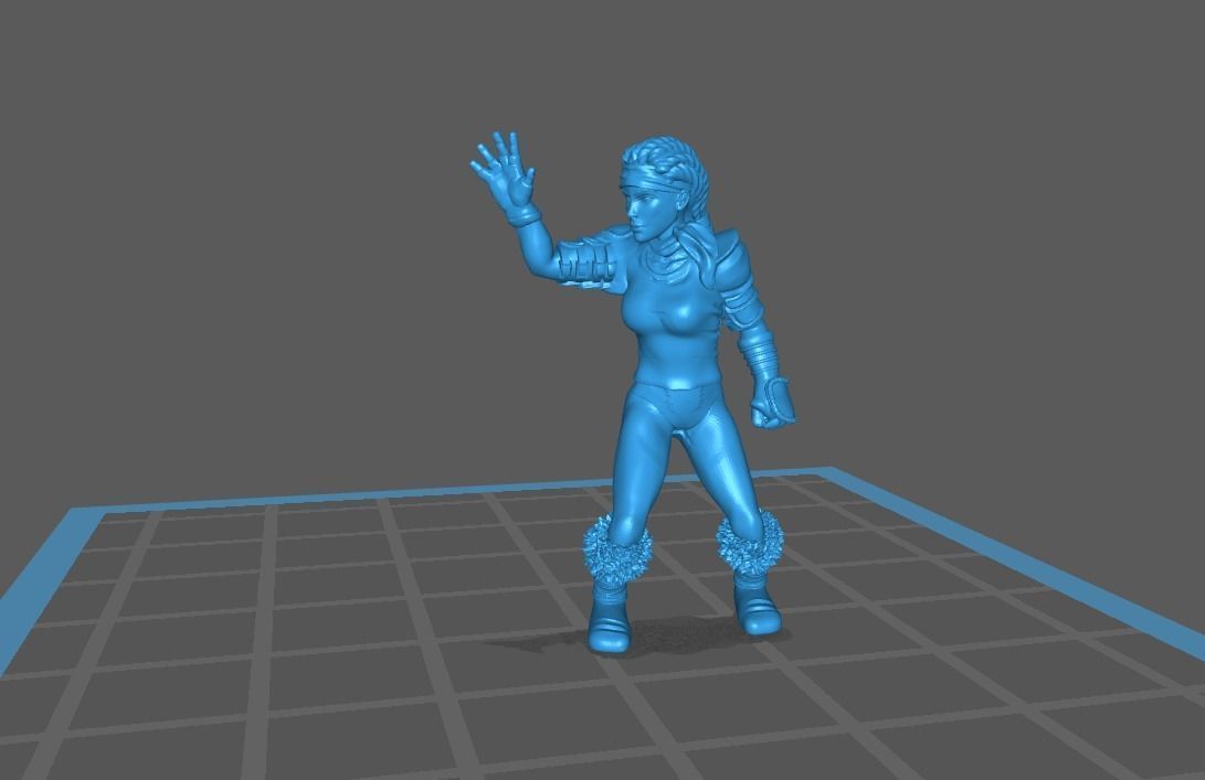 Fantasy Football Female complete team 01 3D print model_7