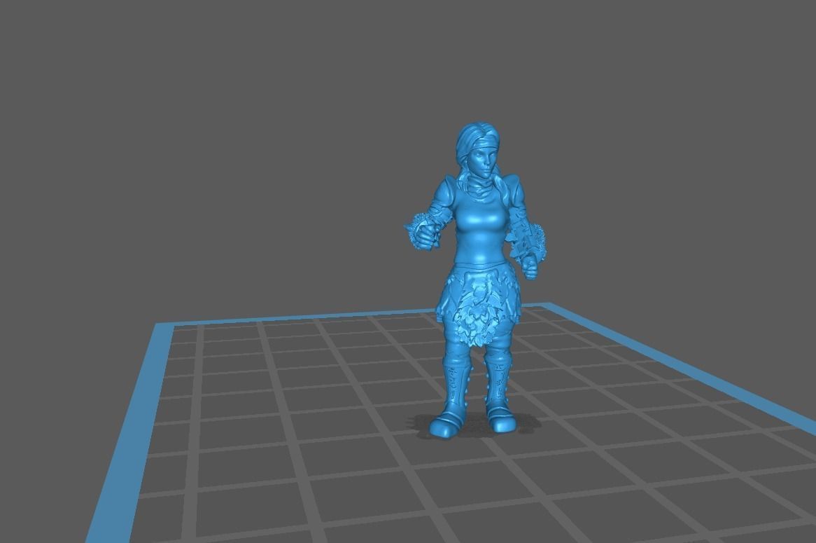 Fantasy Football Female complete team 01 3D print model_6