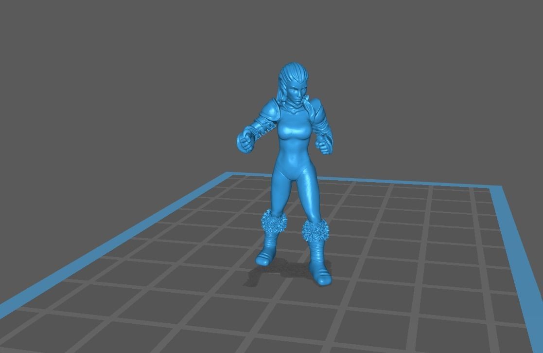 Fantasy Football Female complete team 01 3D print model_12