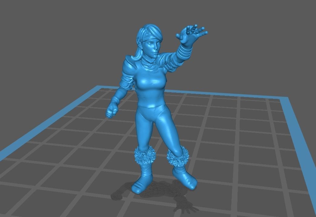 Fantasy Football Female complete team 01 3D print model_9